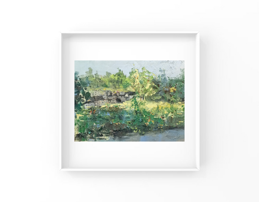 Gray Cottage in the Sunlight